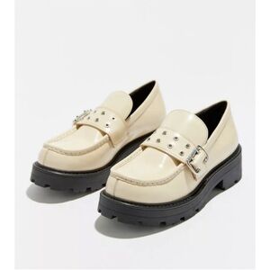 Vagabond NWOT/NWOB Cosmo 2.0 Leather Platform Loafers Sz 10 Women’s in Off White